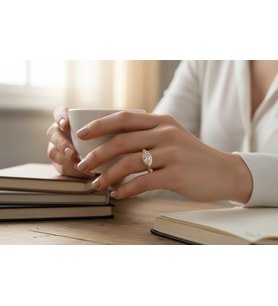 STİL İNCİSİ/XUPING JEWELRY MARKİZ KESİM ZİRKON TAŞLI YÜZÜK