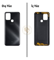 Infinix Hot 10 Siyah Uyumlu Arka Kapak Arka Cam Batarya Pil Kapağı Lazer Kesim Back Cover