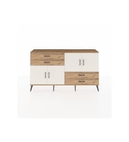 Arges Konsol 3 Raflı 4 Çekmeceli 4 Kapaklı 176x30x99 Çam-Aytaşı/Çam