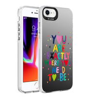 Apple iPhone 8 Kılıf Desenli Zore Silver Sert Kılıf You