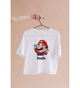 Süper Mario Tasarımlı Tişört Kişiye Özel ( Unisex - Büyük - Çocuk )