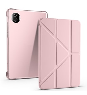 Honor Pad X7 8.7 Tablet Kılıf Kalem Bölmeli Standlı Uyku Modlu Lüx Smart Cover (Rose)