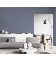 MUSE Koleksiyonu 25104-9 Füme Mavi Keten Efektli Modern Duvar Kağıdı (Füme - Lacivert)