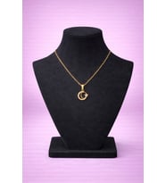 Ay Yıldız Figürlü Taşlı Gold Renk Kadın Kolye