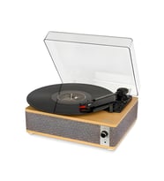 Fomix Fm-109 Pikap Plak Çalar Hoparlör Ve Bluetooth Kitli Gri