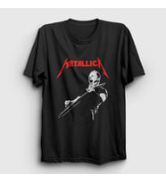 Presmono Unisex Siyah Guitar James Hetfield Metallica T-Shirt 435137tt