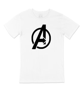 Siyah Avengers Logolu Tişört