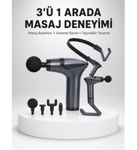 Titreşimli Şarjlı Masaj Aleti 3in1 Fonksiyonel Çok Amaçlı Model Yeni Nesil