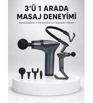 Titreşimli Şarjlı Masaj Aleti 3in1 Fonksiyonel Çok Amaçlı Model Yeni Nesil