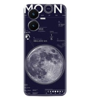 Vivo Y22S Kılıf Resimli Desenli Baskılı Silikon Moon info 1424