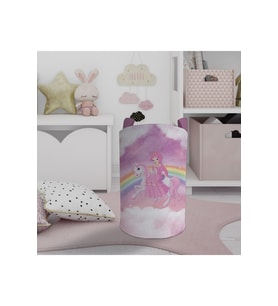MEKTA HOME BEBEK VE ÇOCUK ODASI Gökuşağı ve Unicorn Desenli Oyuncak Sepeti
