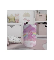 MEKTA HOME BEBEK VE ÇOCUK ODASI Gökuşağı ve Unicorn Desenli Oyuncak Sepeti