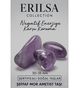 Sertifikalı Ham Doğal Şeffaf Mor Ametist Taşı Parça – Doğal Taş Kütle Pozitif Enerji ve Denge