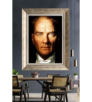 Gümüş Çerçeveli Atatürk Tablo za266