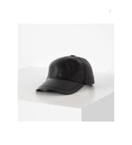 Thfabric T00611 Hakiki Deri Unisex Siyah Deri Cep Ayarlanabilir Şapka  - ST00611-Siyah-TEK EBAT