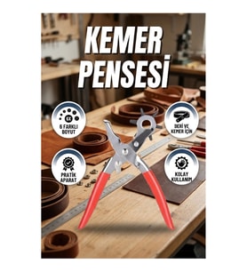 6 Farklı Boyutlu Kemer Delme Pensesi Deri Delik Açıcı Pratik Aparat