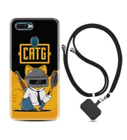 Oppo A5S A15 A16 A54 A55 A73 A74 Kılıf Boyun Askılı Silikon Cat G 1677