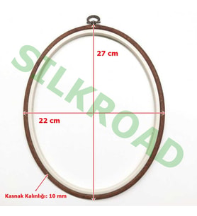Nurge No:5 Oval Plastik Pano Kasnağı - Nakış Kasnağı 22x27cm - 10mm NO:230-10