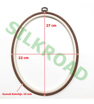 Nurge No:5 Oval Plastik Pano Kasnağı - Nakış Kasnağı 22x27cm - 10mm NO:230-10
