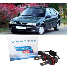 Renault 19 Led Xenon Uzun + Kısa Far Ampulü H4 Ultimate 9500 Lumens Yeni Seri Beyaz