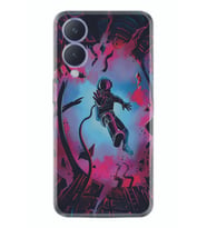 Vivo Y17s Kılıf Silikon Desen Özel Seri Astronot Attack 1702