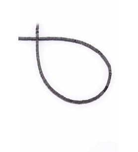 Hematit Doğal Taş Parlak Füme Dore Kesim 2x1mm Dizi [AA]