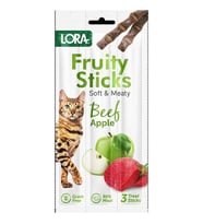 Lora Sığır Etli Elmalı Kedi Stick Ödül 3x5gr (Kahverengi)