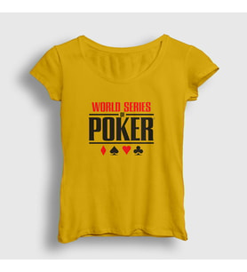 Presmono Kadın Sarı Wsop World Series Of Poker T-Shirt 363642tt (Sarı)