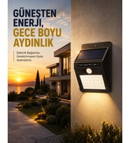 144 LED'li Geniş Aydınlatma Alanına Sahip Güneş Enerjili Güvenlik Lambası