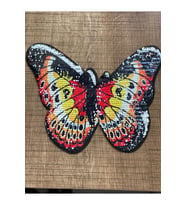 18x15 CM Pul Payet Kelebek Ütü Ile Yapışır Aplike Arma Yama