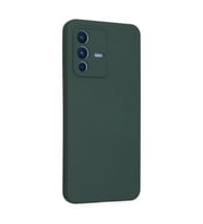 Vivo V23 5g Kılıf Nano İçi Kadife Silikon - Koyu Yeşil