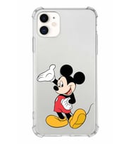 Apple iPhone 11 Uyumlu Köşe Korumalı Antişok  Kapak Mickey Mouse Tasarımlı Şeffaf  Kılıf