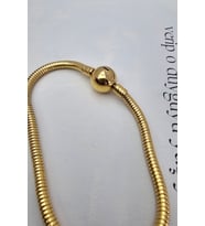 TOP KİLİTLİ ÇELİK BİLEKLİK (Altın)