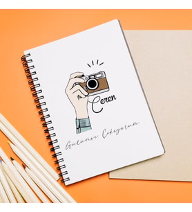 Gülümse Çekiyorum Fotoğrafçı Tasarımlı Defter Kişiye Özel