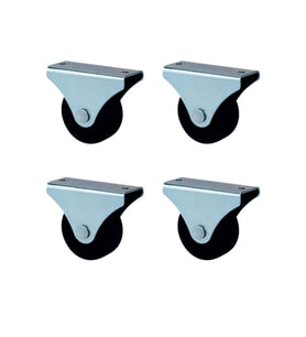 Furç Sabit Teker - 56MM - Siyah HKS231 - 4 Adet