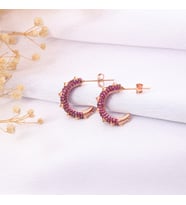 925 Ayar Gümüş Hilal Küpe