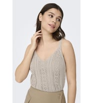 ONLY ONLLYZET LIFE S/L TOP KNT NOOS 15277573 (Taş)