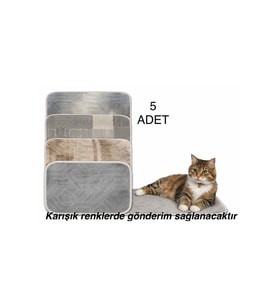 5'li Kedi Halısı Seti 40x40 cm, Evinize Konfor ve Renk Katın