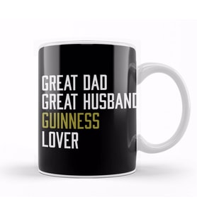 Great Dad Great Husband Guinness Lover Kupa Bardak Porselen