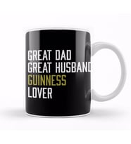 Great Dad Great Husband Guinness Lover Kupa Bardak Porselen