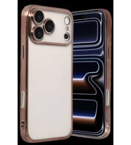 iPhone 17 Pro Max Razer Lensli Silikon - Çöl Titanyum