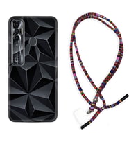 Tecno Spark 6 6 Go 8C 8 Pro 7 7 Pro Kılıf Boyun Asklı Rasta Silikon Prizmalar 1782