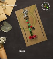 KirliPatiler Murano Cam Yılbaşı Noel Anahtarlık, Çanta Aksesuarı (01)