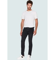Erkek Skinny Fit Dar Kesim Kot Pantolon Pamuk Günlük Kullanım Hafta Sonu Dayanıklı Malzeme (Siyah)