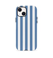 iPhone 15 Vorian Çift Katmanlı Kılıf Blue Marina Stripe