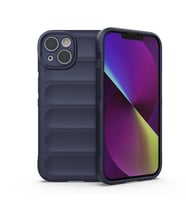Apple iPhone 14 Uyumlu Kılıf Esnek TPU Oyuklu Arka Yüzey Tasarımlı Zore Etnik Silikon Kapak (Lacivert)