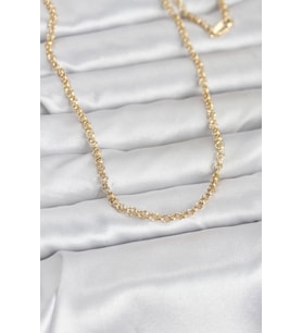 CM 14K Gold Renk Halka Zincir Model 60 cm Kadın Kolye TJ-BKO10951