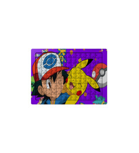 Ghostbastır Design Pokemon Pikachu 99 Parça Ayaklı Puzzle – Dekoratif Çocuk Yapbozu 075