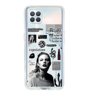 Oppo Reno 4 Lite Uyumlu Taylor Swift Desenli Şeffaf Telefon Kılıfı