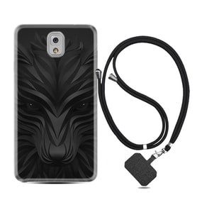 Samsung Note 3 4 5 8 9 20 Ultra 10 Lite Kılıf Boyun Askılı Silikon Black Fox 1325